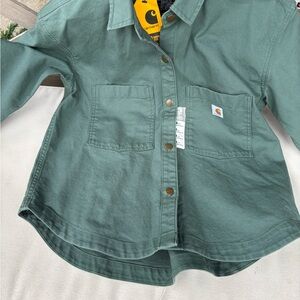 Carhartt Duck Canvas Overshirt NWT Women Small Green Workwear Jacket
